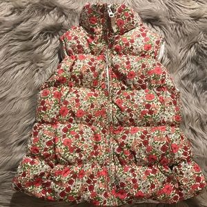 Lands end girls floral vet size small (4)